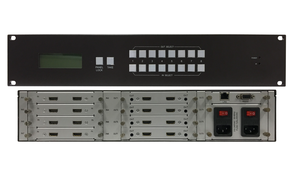 TR-C8SM800 混合無縫矩陣2U主機(jī)框